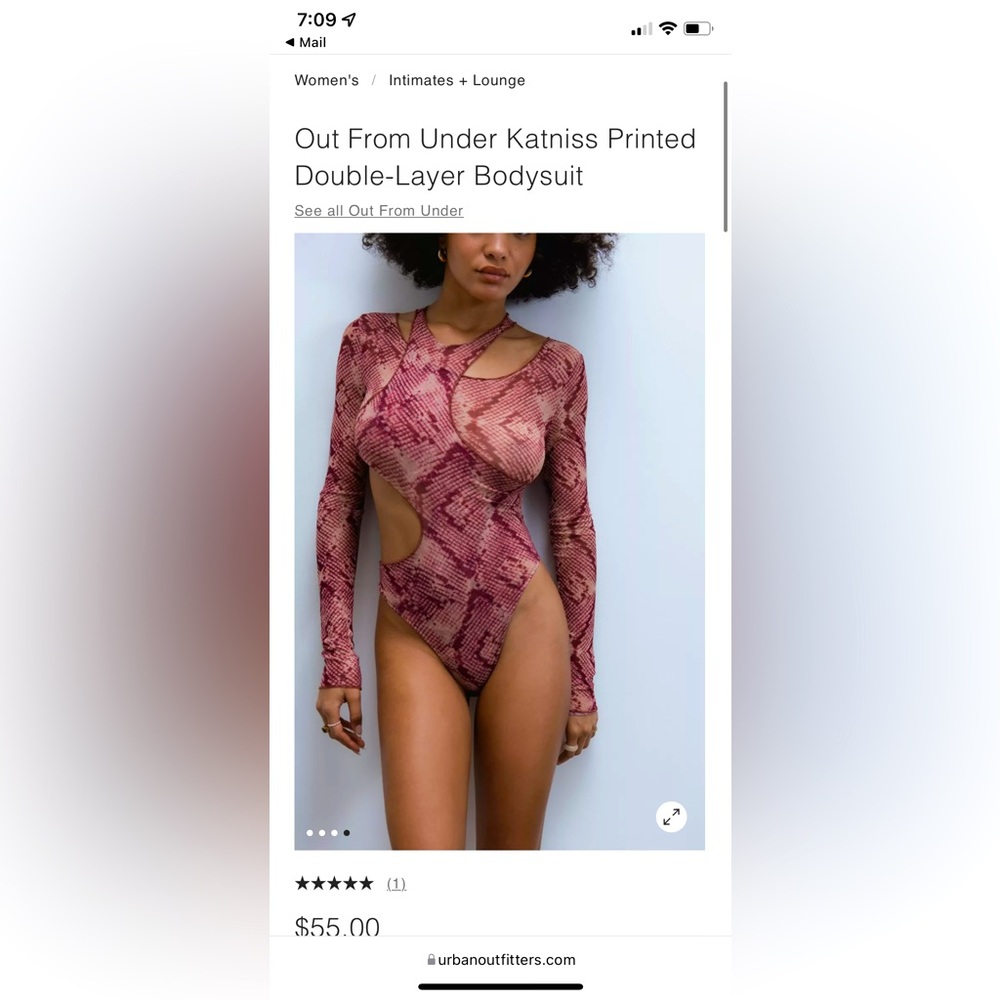 Out From Under Printed Bodysuit
